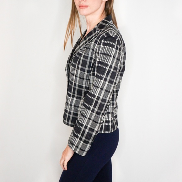 771. AKRIS PUNTO Plaid Cotton Silk Lightweight jacket 8 - Picture 4 of 7